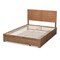 Baxton Studio Lisa Modern Ash Walnut Brown Finished Wood Full Size 3-Drawer Storage Bed 175-9425-9620-Zoro - alternate 2